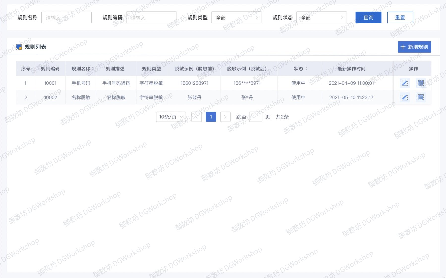 数据安全管理：脱敏规则管理